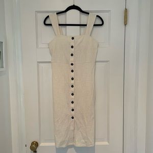 Madewell midi white dress, XXS